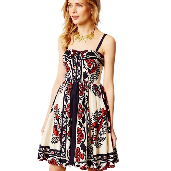 Yoana Baraschi Dresses & Skirts - Anthropologie Yoana Baraschi Sweetwater Beaded Fit & Flare Dress Size 10 NWT